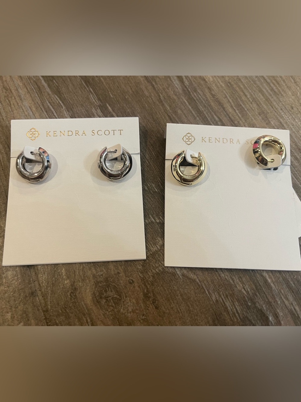 Kendra Scott Twisted Double Hoop Earrings - Silver